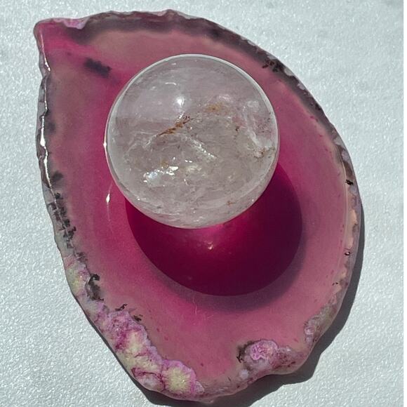 Pretty Clear Quartz Sphere - Picture 1 of 7